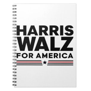 harris walz for america notebook