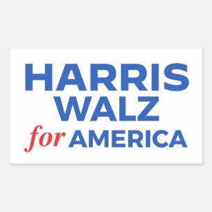 Harris Walz for America Rectangular Sticker