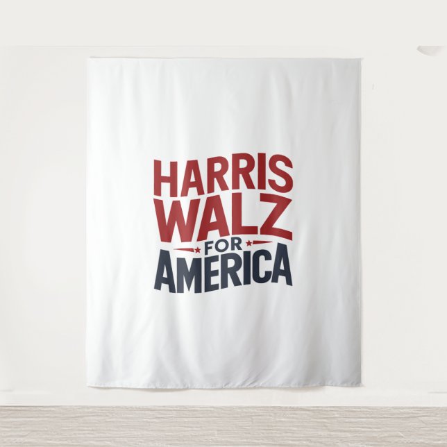 harris walz for america  tapestry (Front)