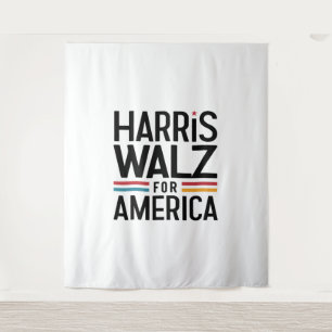 harris walz for america tapestry