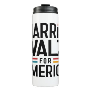 harris walz for america thermal tumbler