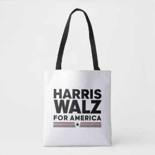 harris walz for america tote bag
