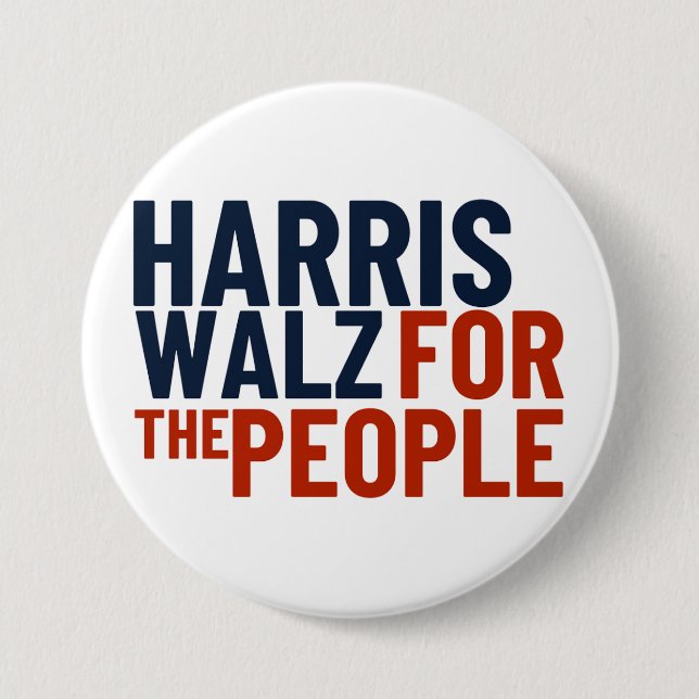 Harris/Walz For the People Button (Front)