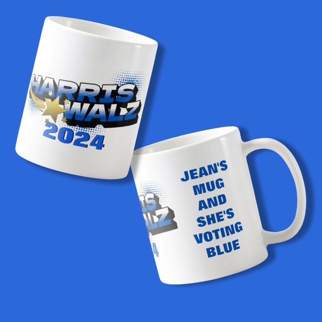 Harris & Walz Gold Star Coffee Mug (Creator Uploaded)