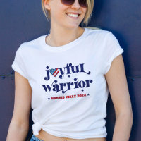 Harris Walz Joyful Warrior USA Flag Heart Election