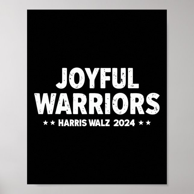 Harris Walz Joyful Warriors Kamala Harris Tim Walz Poster (Front)