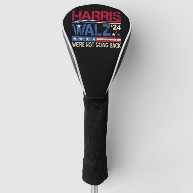 Harris Walz Kamala Harris 2024 Tim Walz Golf Head Cover (Front)