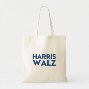 Harris Walz modern bold blue typography Tote Bag