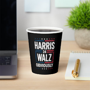 Harris Walz Obviously Harris Waltz 2024 Election Paper Cups