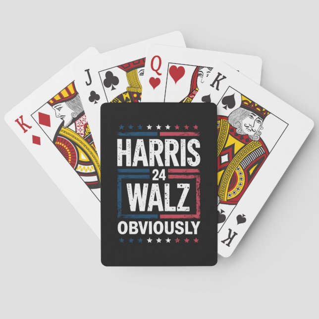 Harris Walz Obviously Harris Waltz 2024 Election Playing Cards (Back)