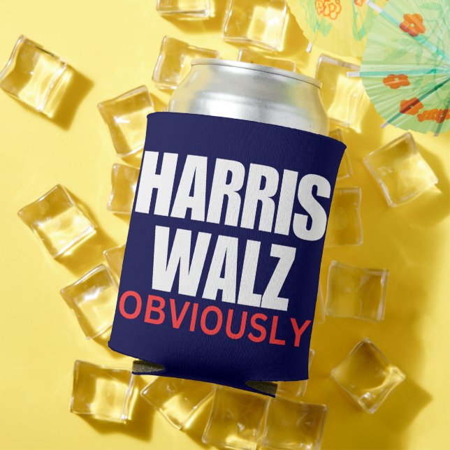 Harris Walz OBVIOUSLY | Harris Walz 2024 Obviously Can Cooler (In Situ Summer)