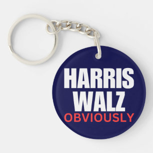 Harris Walz OBVIOUSLY Harris Walz 2024 Obviously Key Ring