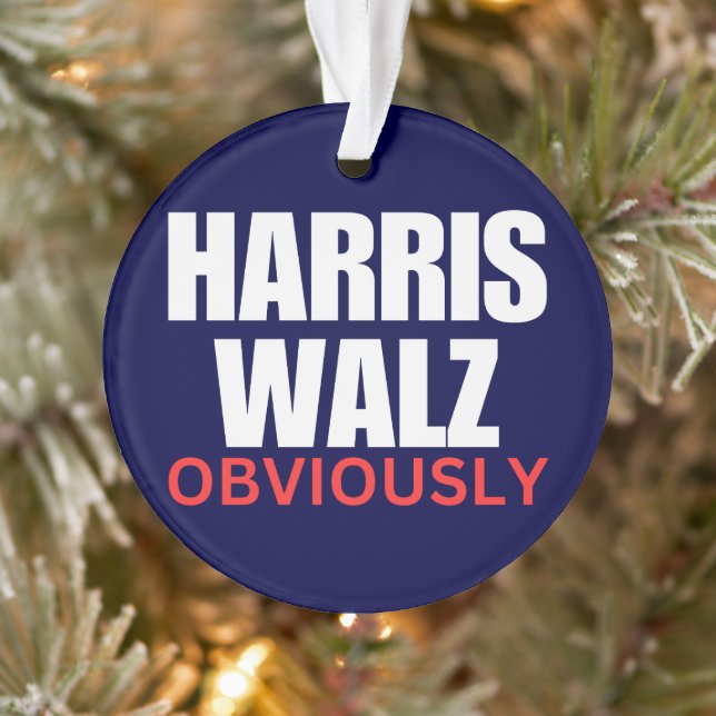 Harris Walz OBVIOUSLY | Harris Walz 2024 Obviously Ornament (Tree)