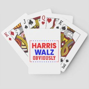 Harris Walz Obviously Kamala Harris for President Playing Cards