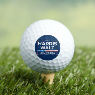 Harris Walz. Obviously. Kamala Harris Tim Walz Golf Balls