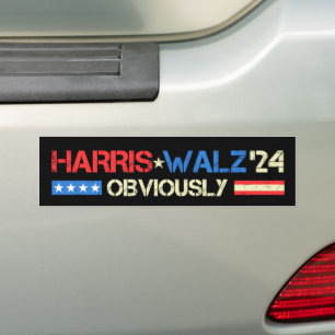 Harris Walz Obviously Kamala Harris Waltz 2024 Bumper Sticker