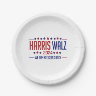 harris walz paper plate