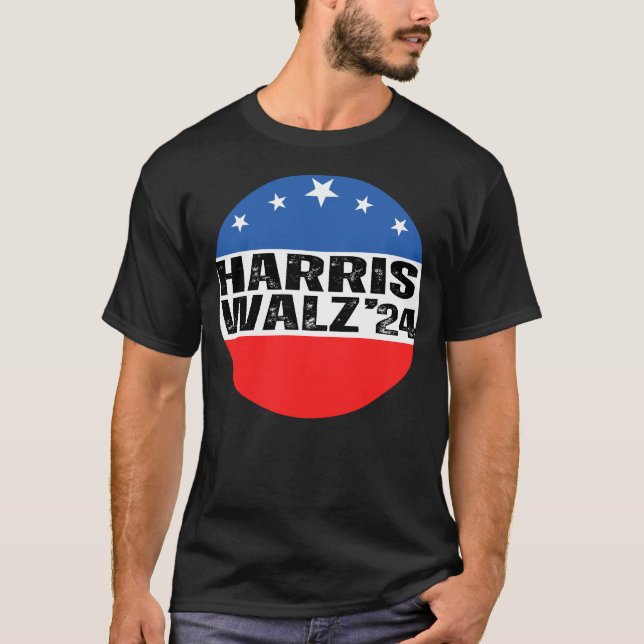 Harris walz president 2024 democratic T-Shirt (Front)