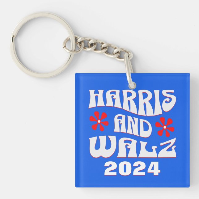 Harris & Walz Retro Key Ring (Front)