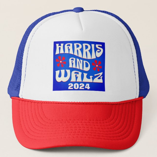 Harris & Walz Retro Trucker Hat (Front)