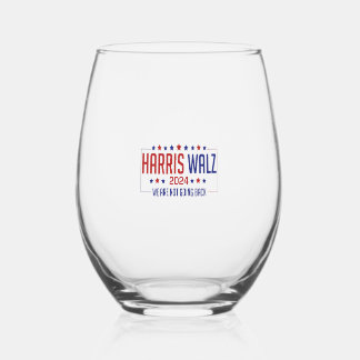 harris walz stemless wine glass