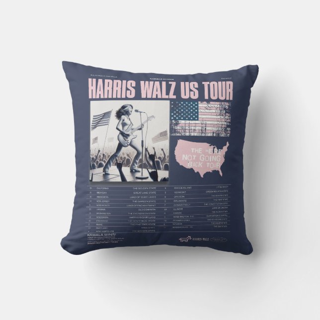 Harris Walz US Tour Kamala Wins Inauguration Cushion (Front)