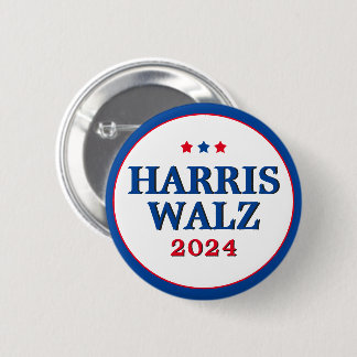 Harris Walz Vote 2024 Democrat Election 6 Cm Round Badge