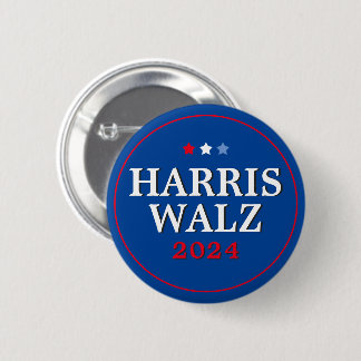 Harris Walz Vote 2024 Democrat Election 6 Cm Round Badge