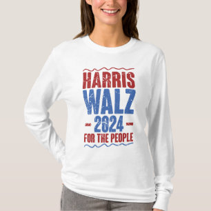 Harris Walz Waltz 2024 For The People Election 24 T-Shirt
