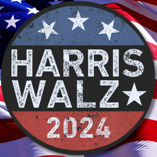 Harris Walz Waltz Classic Round Sticker