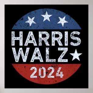 Harris Walz Waltz  Poster
