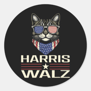 Harris WAlzheimer 2024 Harris Waltz Democratic Vp Classic Round Sticker