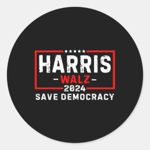 Harris WAlzheimer 2024 Harris Waltz Democratic Vp Classic Round Sticker