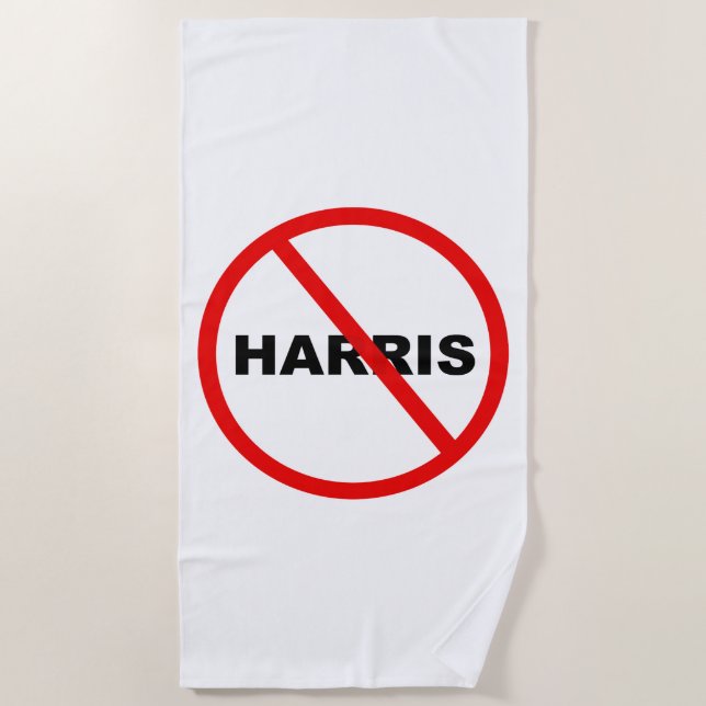 Harris Warning Do Not Go There! Beach Towel (Front)