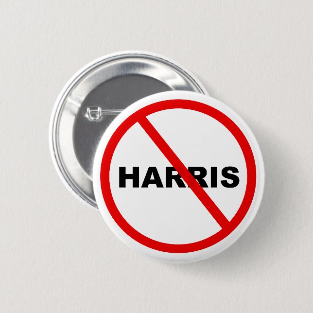 Harris Warning Don't Go There! 6 Cm Round Badge (Front & Back)