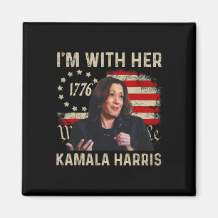 Harris We The People I’m With Her Usa Flag  Magnet