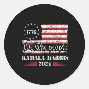 Harris We The People Us Flag Classic Round Sticker