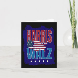 Harris Wheimer 2024 Distressed Us Flag Election Pr Card