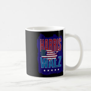 Harris Wheimer 2024 Distressed Us Flag Election Pr Coffee Mug