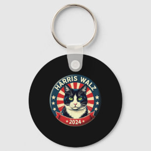 Harris Wheimer 2024 Funny Cat Election Kamala Harr Key Ring