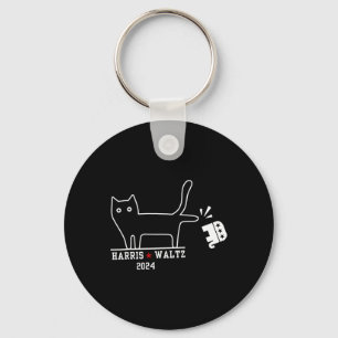 Harris Wheimer 2024 Funny Cat Election Kamala Harr Key Ring