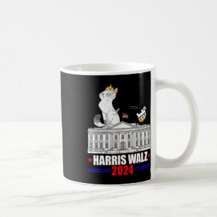 Harris Wheimer 2024 President Election Funny Cat L Coffee Mug