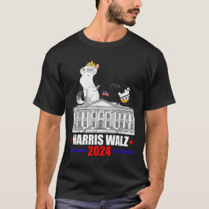 Harris Wheimer 2024 President Election Funny Cat L T-Shirt
