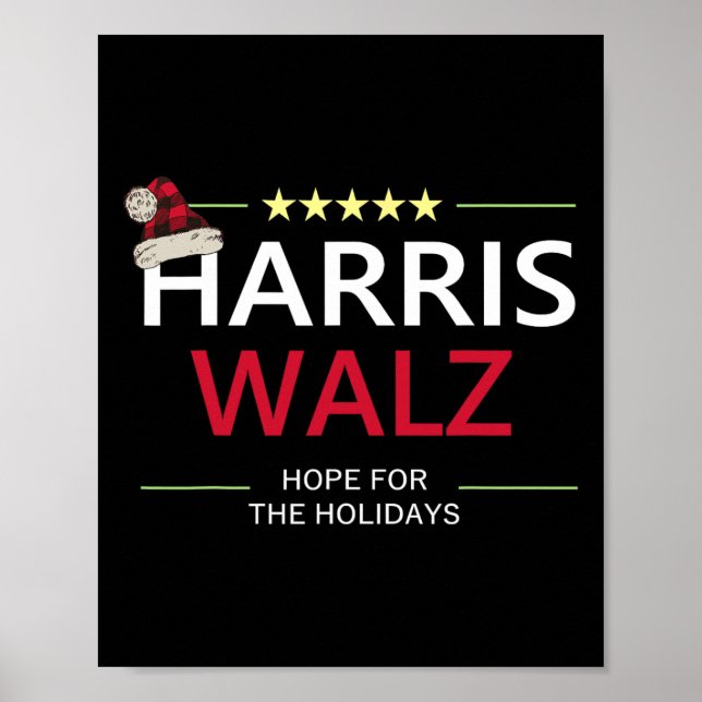 Harris Wheimer Christmas Hope For The Holidays Dem Poster (Front)