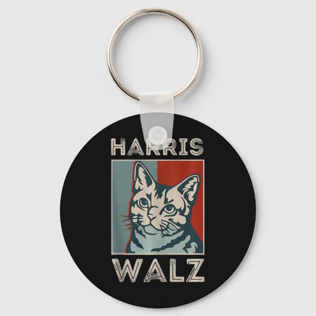Harris Wheimer Funny Cat Tank Top  Key Ring (Front)