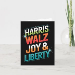Harris Wheimer Joy Liberty 2024 Kamala Madam Presi Card