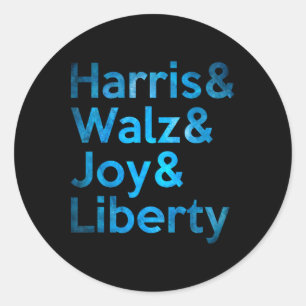Harris Wheimer Joy Liberty - Harris Waltz 2024 Ret Classic Round Sticker