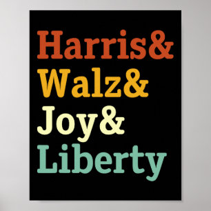 Harris Wheimer Joy Liberty - Harris Waltz 2024 Ret Poster
