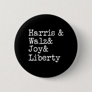 Harris Wheimer Joy Liberty Vote Kamala Harris Pres 6 Cm Round Badge