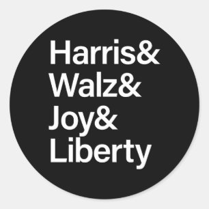 Harris Wheimer Joy Liberty Vote Kamala Harris Pres Classic Round Sticker